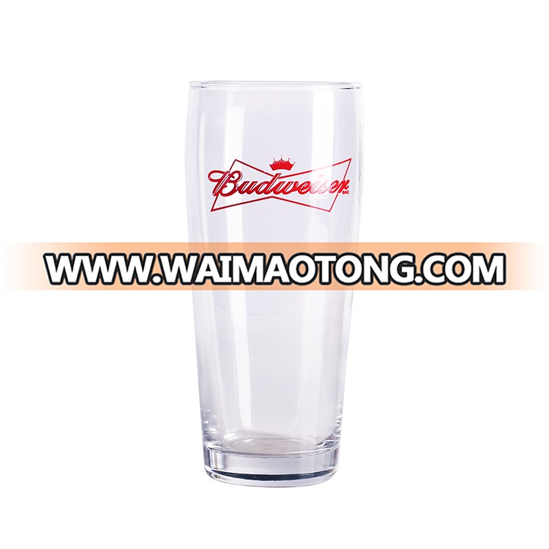 Large Capacity Custom  Logo Beer Mug Glass Cup