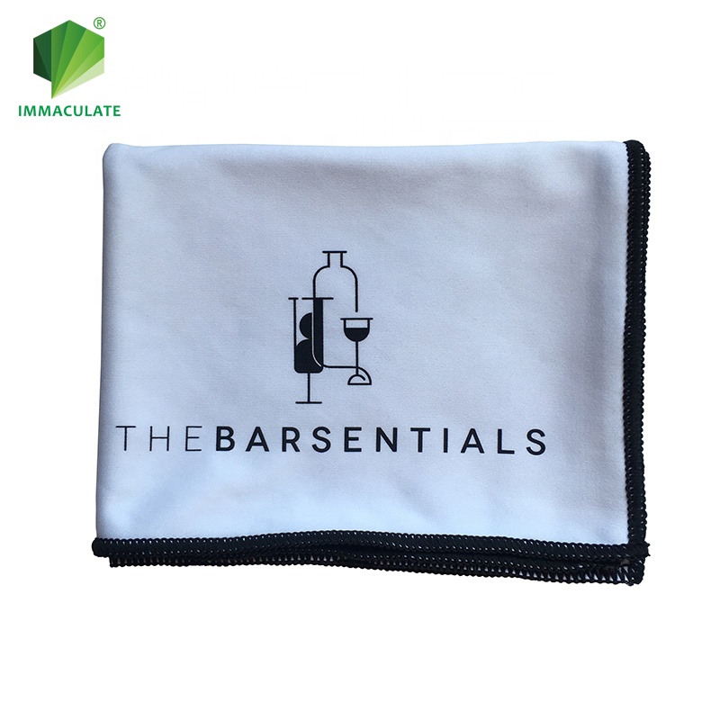 Custom design microfiber wine glass polishing cleaning wiping cloth with high quality