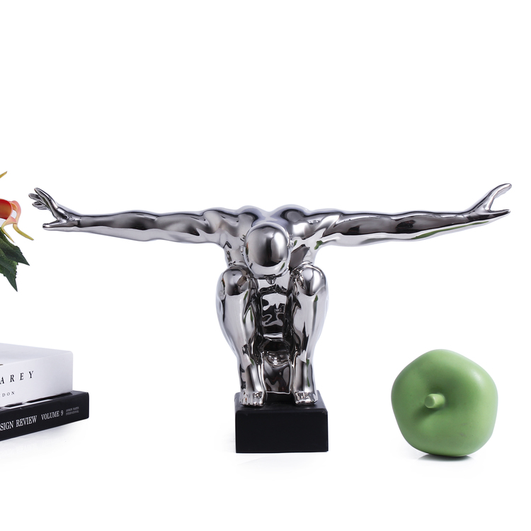 Contemporary art gymnastics porcelain  statues modern suitable for TV cabinet.