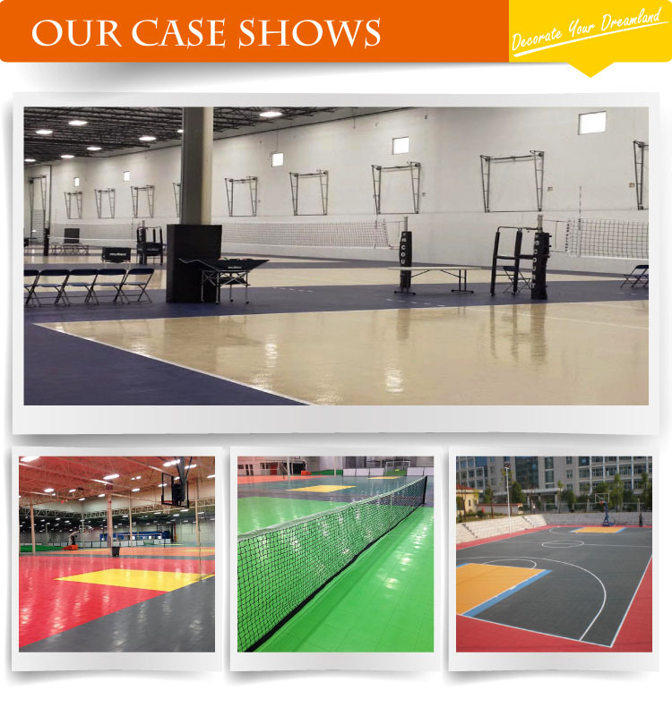 Portable Removable PP tile Sports Floating PP interlocking floor