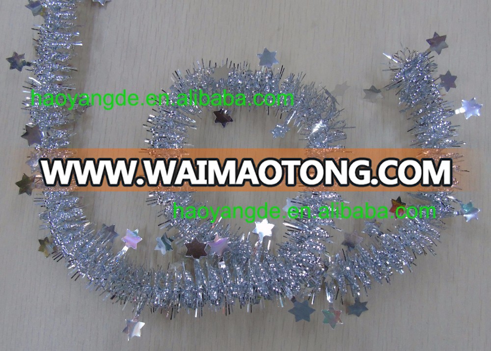 New Style~!! Christmas Decoration mini Tinsel Garland Multicolor for choice