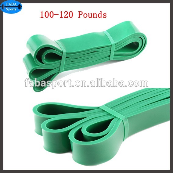 Green color high quality resistance power strength bands fitness equipment for wholesale