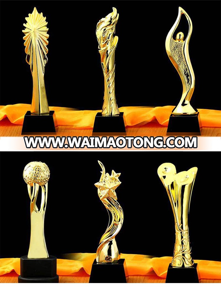 Plating resin trophy crystal trophy annual meeting award trophy free laser lettering office decoration