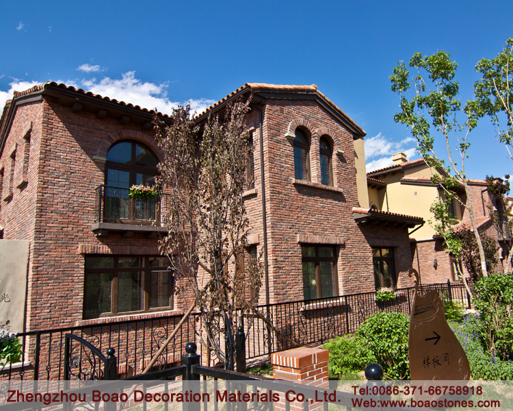 Hand made man made decorative brick wall cladding used old brick