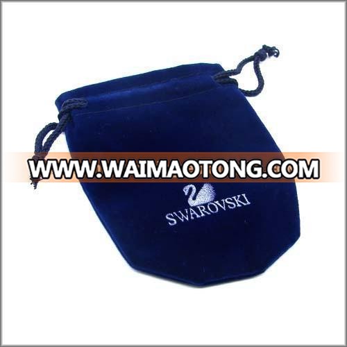 Super quality design printed jewelry velvet string bag with custom logo print