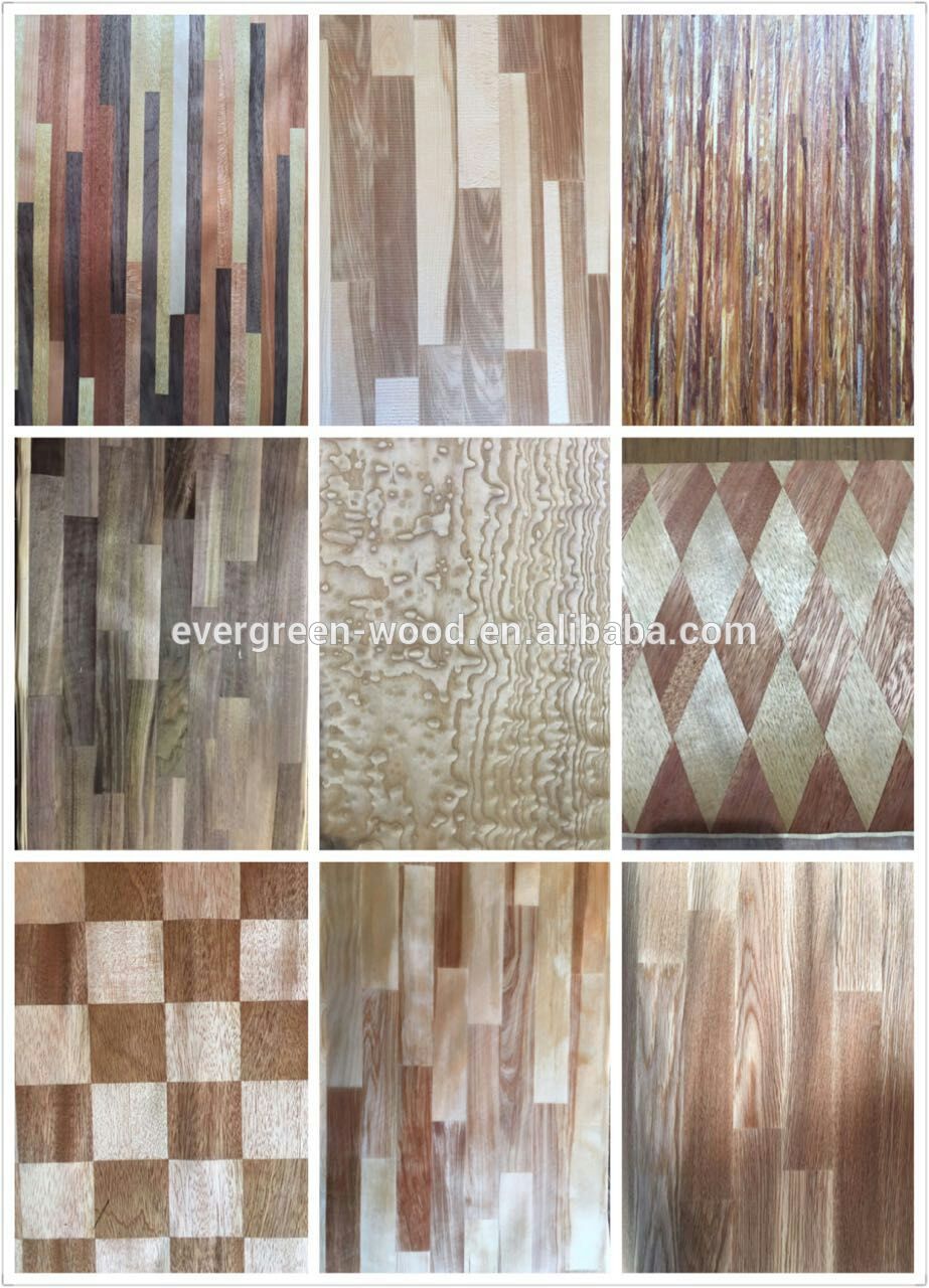 3D wood veneer design for wall panel wallcovering