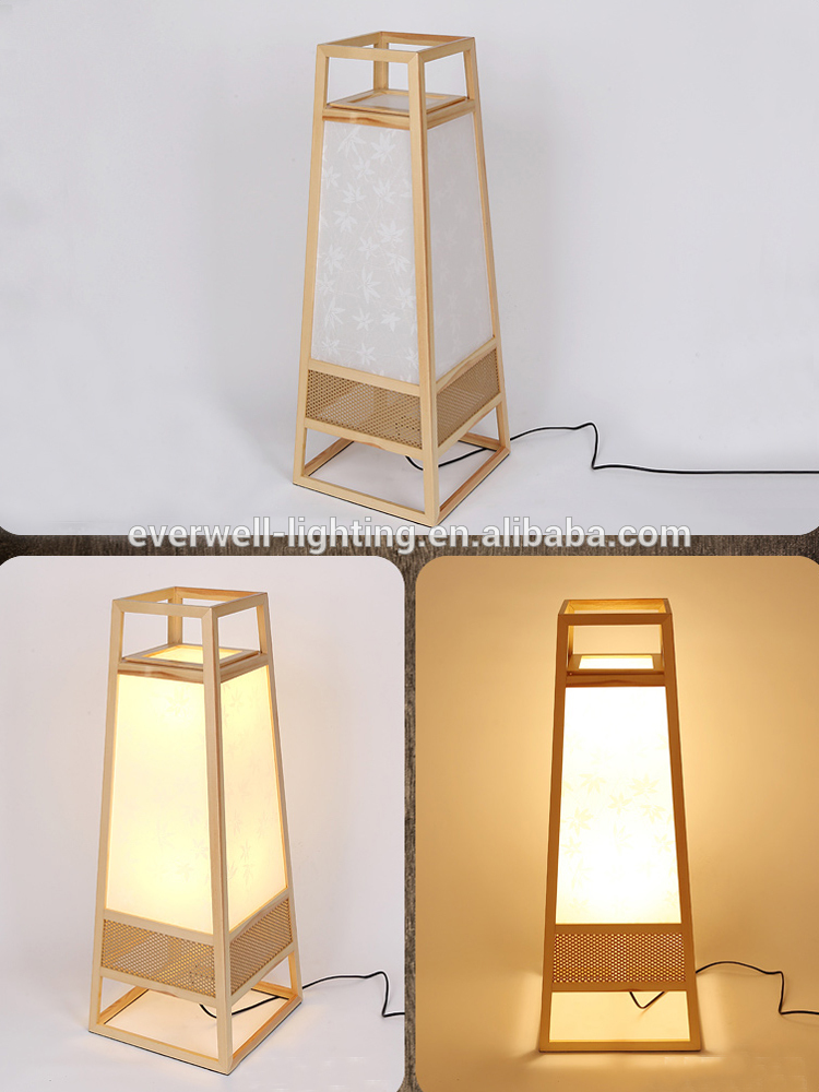 wood floor/table lamp