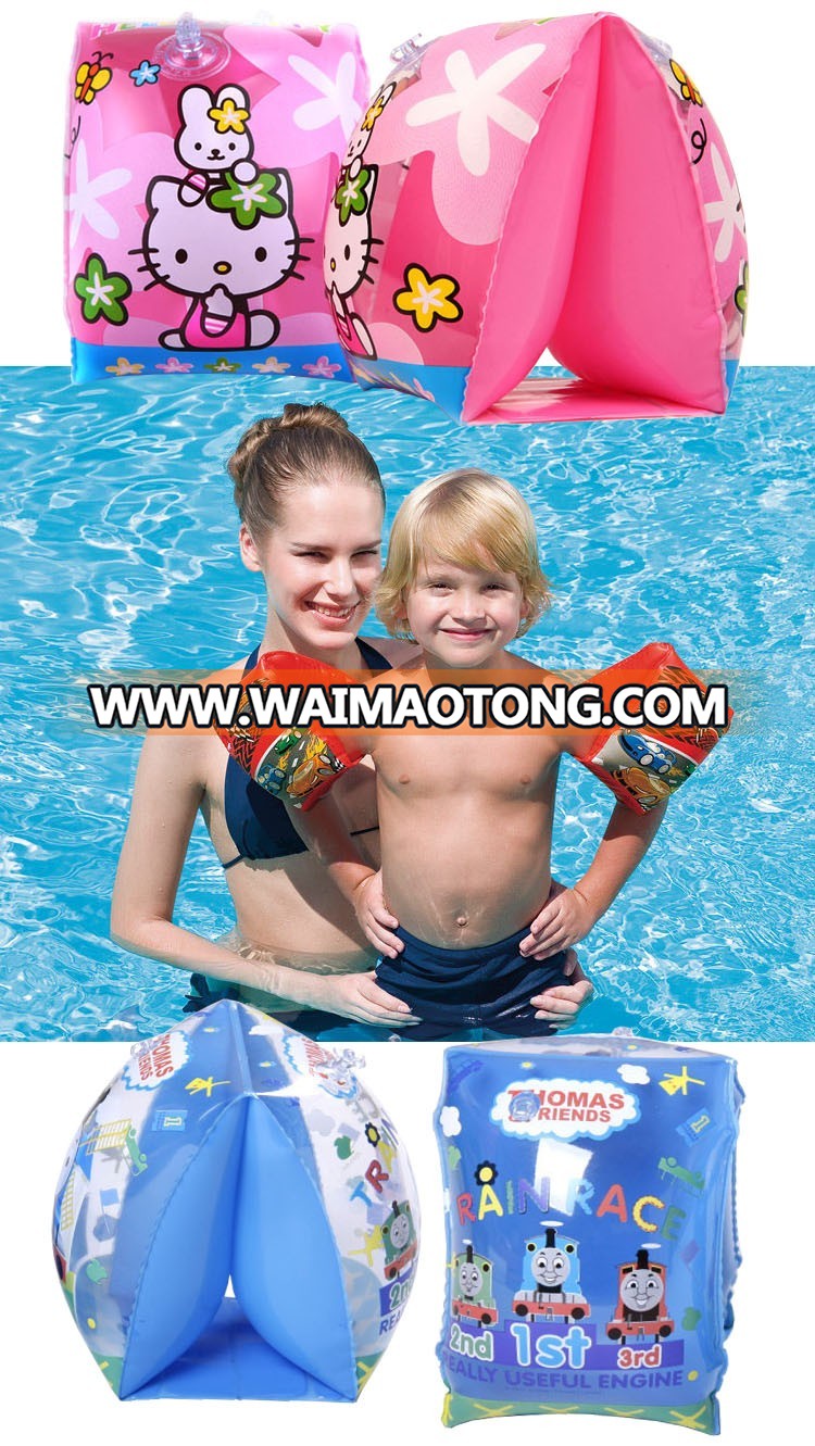 High quality professional pvc inflatable arm bands, arm floats with Cartoon Printing for Kids