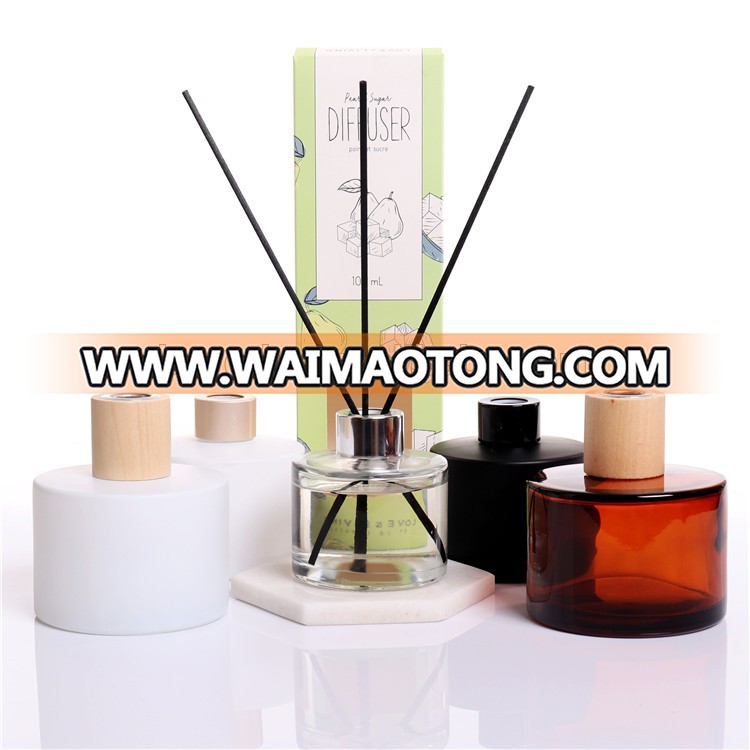 wooden cap custom reed diffuser bottles 200ml