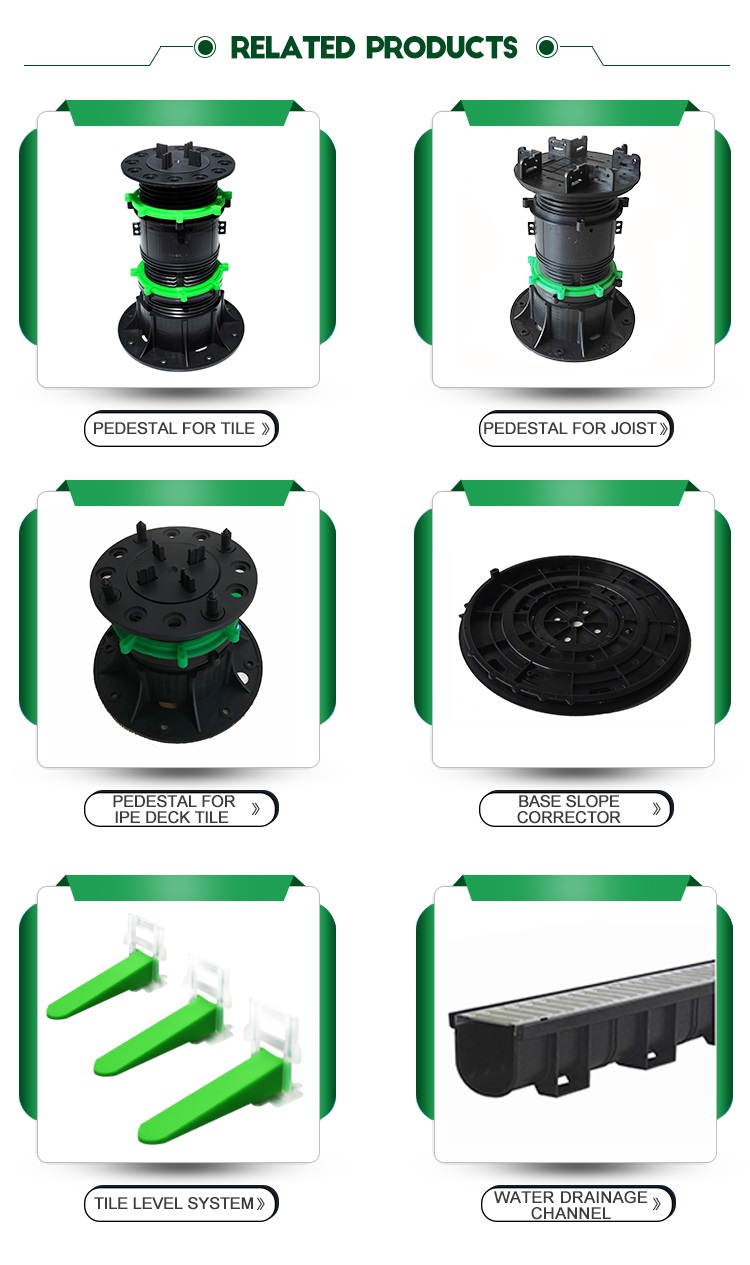 Adjustable Plastic Pedestal for Decking Boards