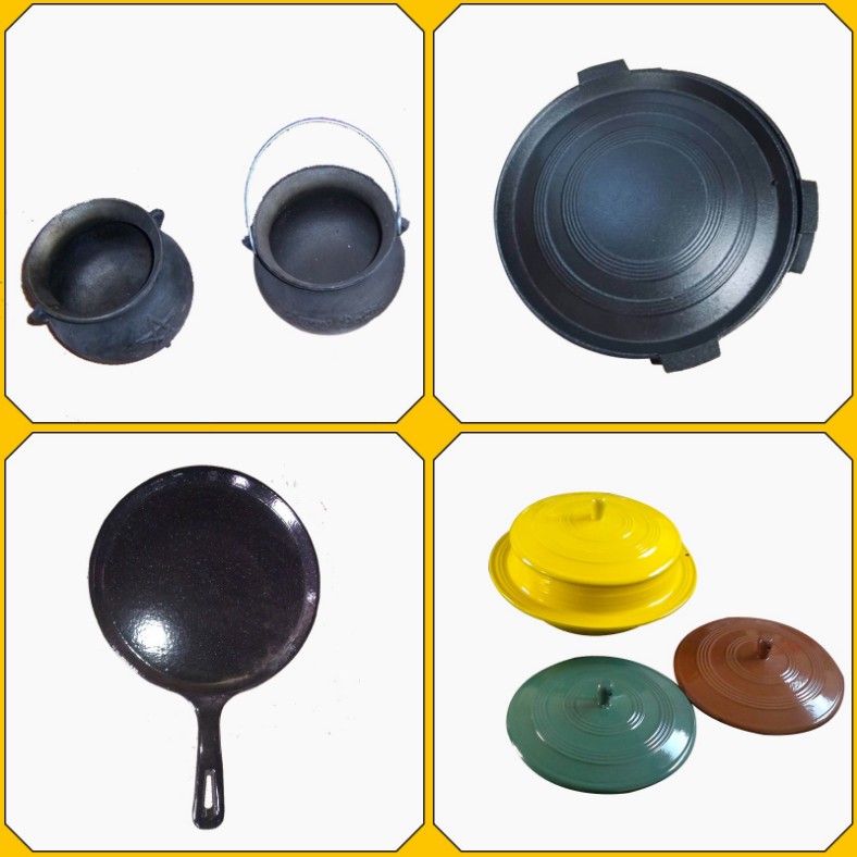 Non-stick pressure steel enamelware parini cast iron cookware