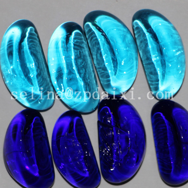 China coloured 20-25mm beautiful vase filler bead fire decoration glass pebble