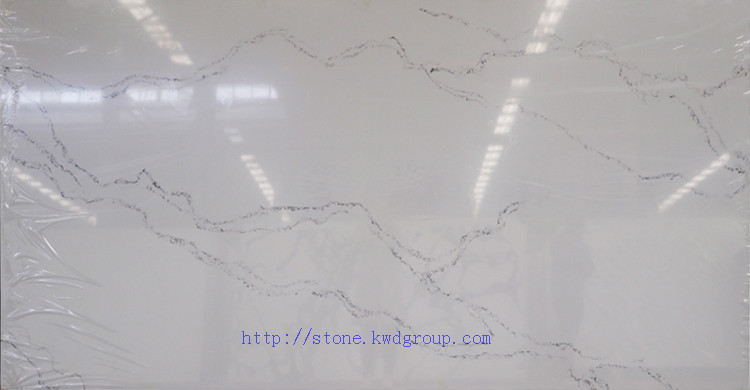 Most popular calacatta white gold quartz stone slab for counter top