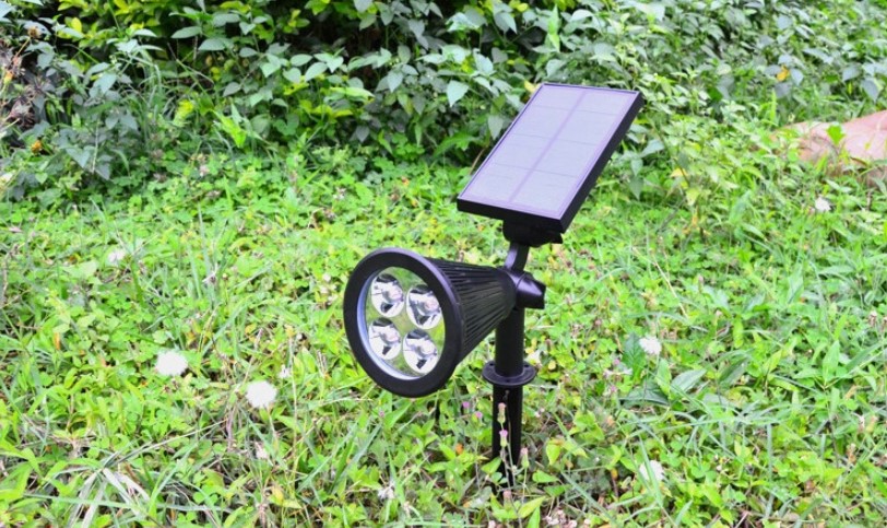 Colorful 4LED Solar Outdoor Waterproof RGB Garden Courtyard Ground Lawn Spotlight Landscape Light