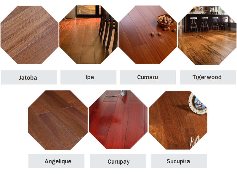 Natural Color T&G Smooth UV Coating Solid Brazilian Cherry Wood Flooring