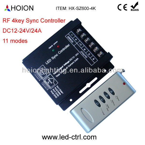 DC12-24V/24A led strip controller RF 4 Key RGB Controller,Sync controller