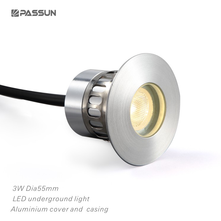 Interior led underground lamps& outdoor small 3W led inground light/Zhongshan Round LED ground buried lamp