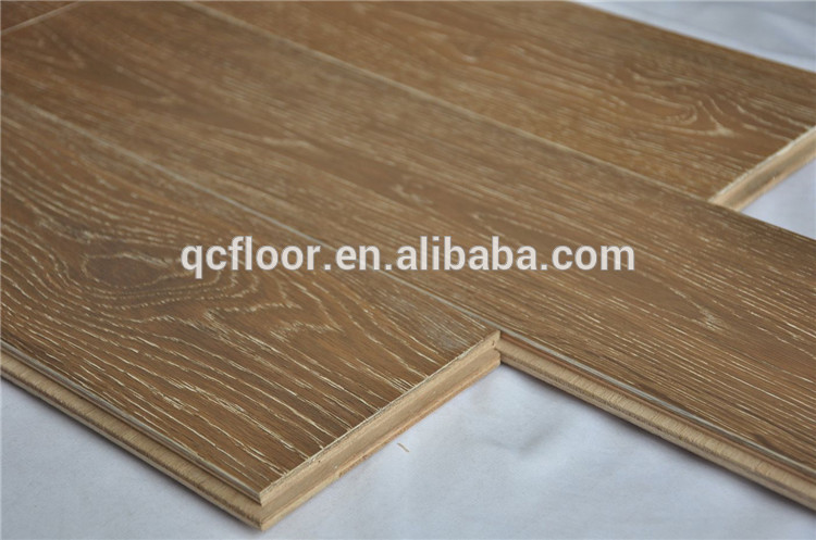 Best selling items!! white washed multilayer oak wood flooring, 6mm thick floor engineered white oak, guangzhou parquet floor