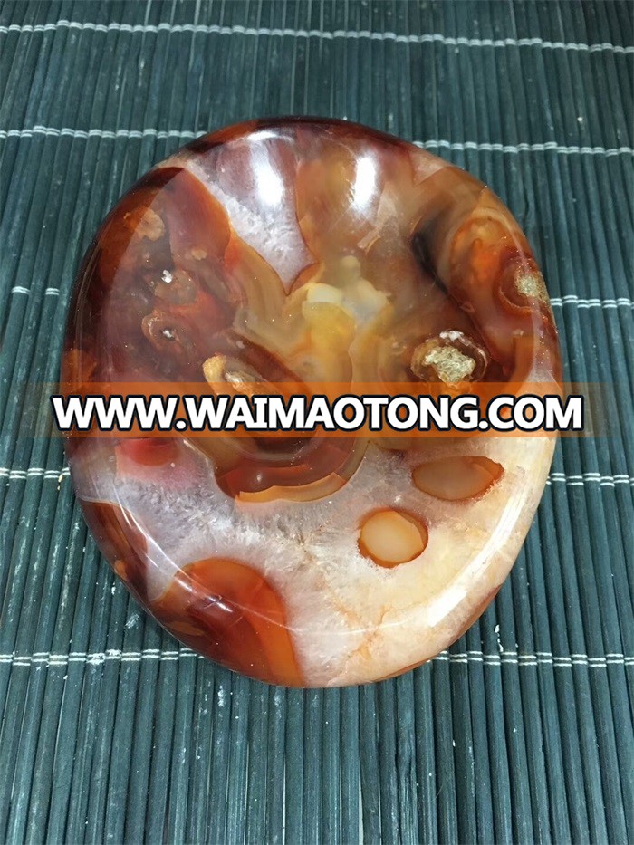 Wholesale carved and polished natural red agate ashtray and ink slab