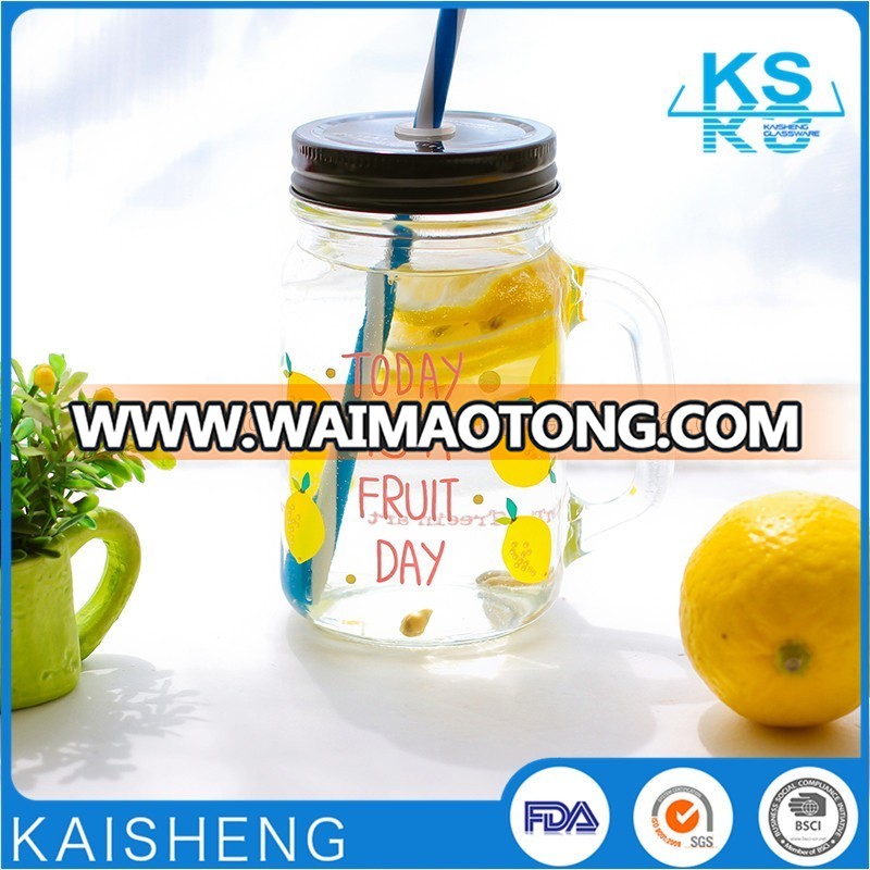 Glass Material and Acid Etch Surface Handling mason glass jars