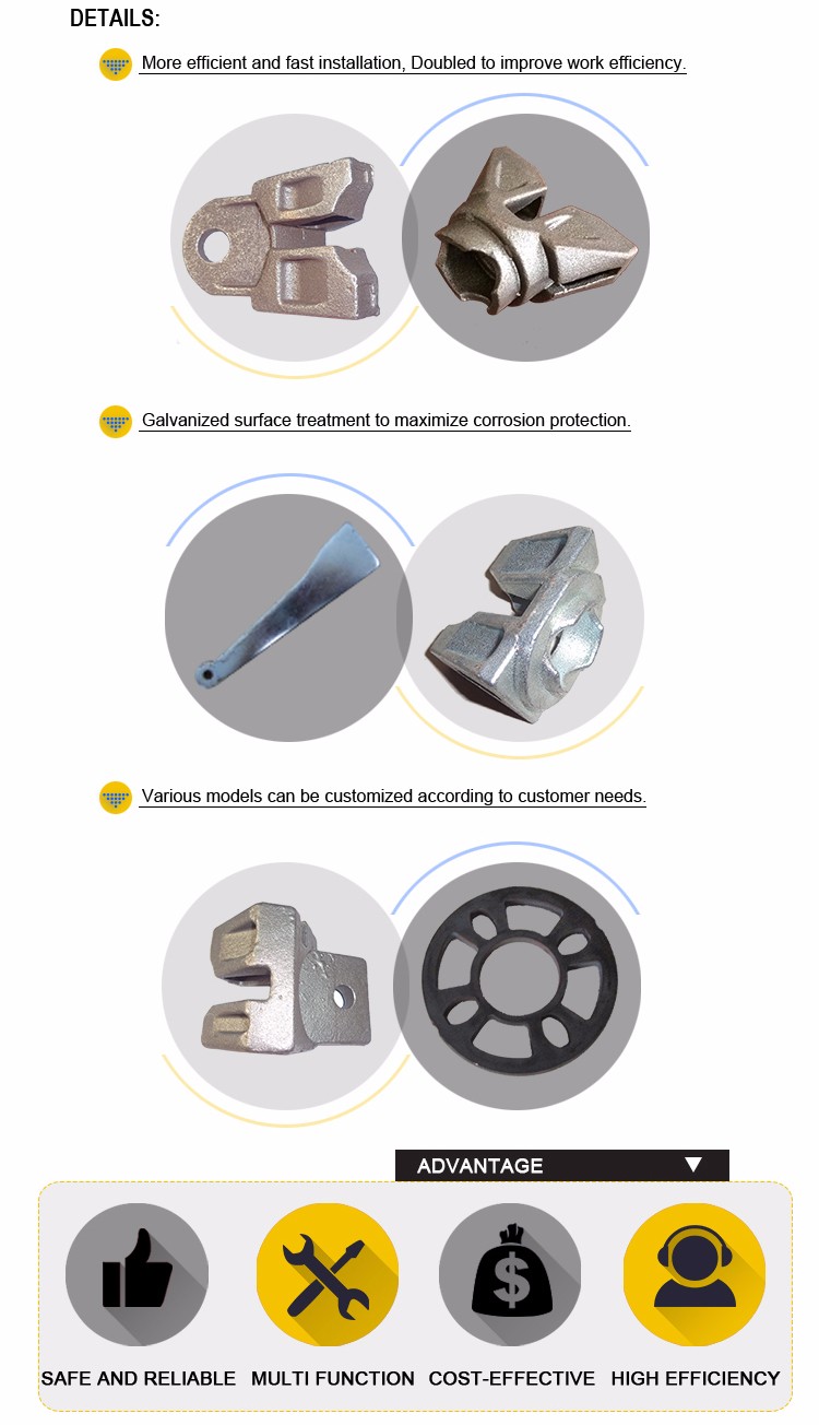 Corrosion resistant galvanized forged ledger blade