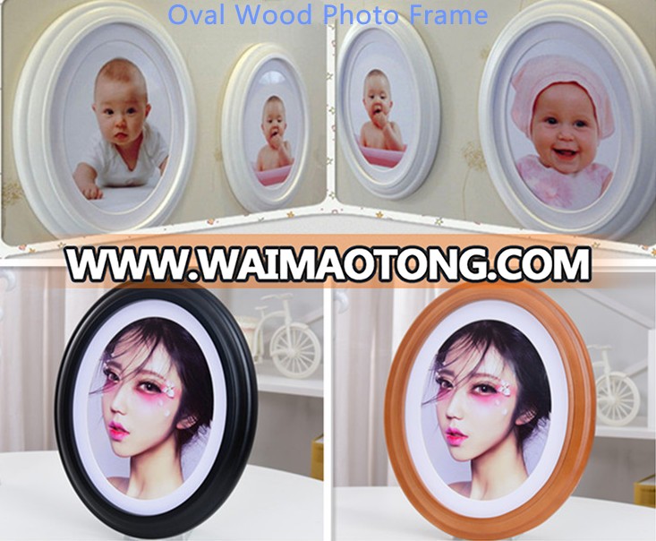 Hot Sale Oval Picture Photo Frame / Wood Photo Frame of 2015 New Style