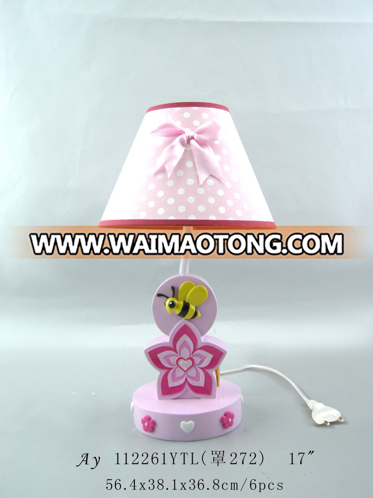 Low voltage pink cartoon heart shape table lamp for girl gifts