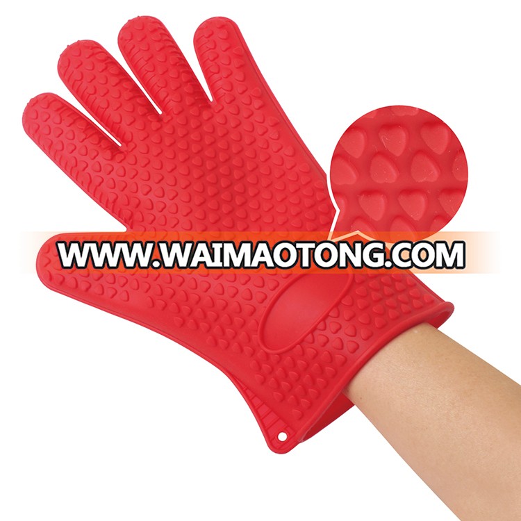 Heat Resistant silicon oven gloves and pot holder kitchen glove novelty oven mitts