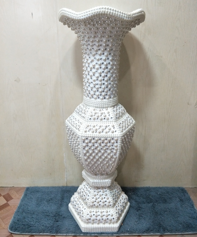 Wholesale 120cm  Large Market decor  footed   Floor Standing Vase/Wedding  Standing  Display