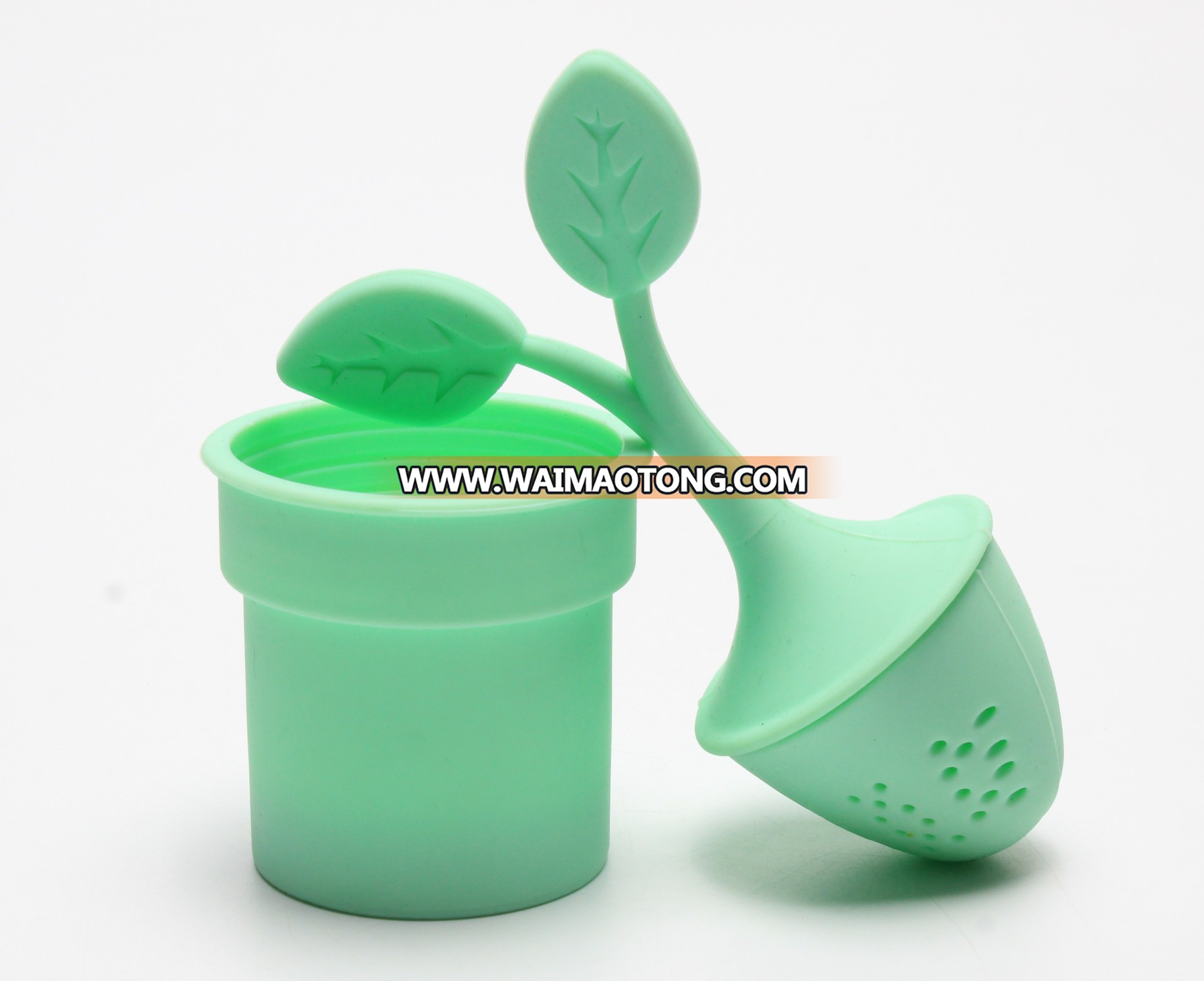 FDA Approved Silicone Plant Tea Filter Silicone Loose Tea Infuser Filter Coffee Stainer