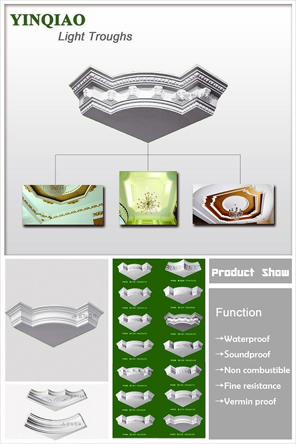 GRG Suspended False Ceiling Decoration Coving Light Moulding