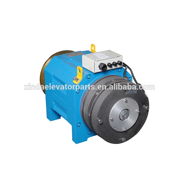 Gearless elevator motor DC110V 3 phase elevator gearless traction machine with 20 poles