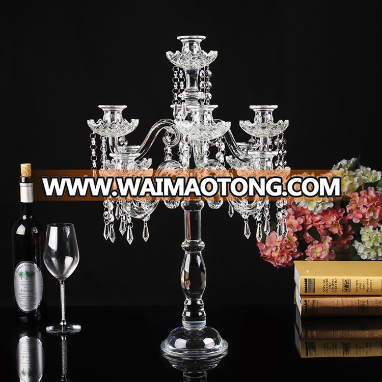 new year table decoration crystal floor glass candleabra for luxury wedding centerpieces