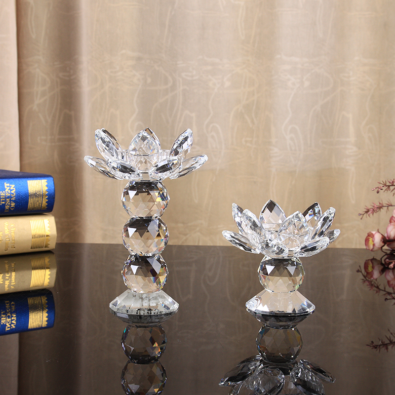 Fashion design votive single head crystal candelabras with different size