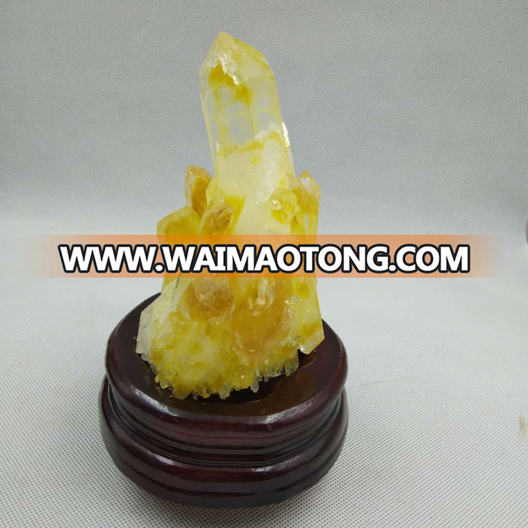 Natural yellow Citrine Crystal Clusters for Decoration