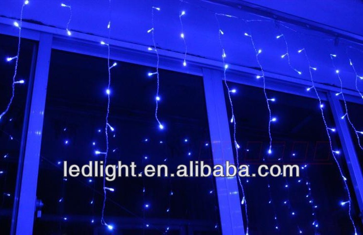 Waterproof connectable 4.8M led curtain icicle christmas string lights