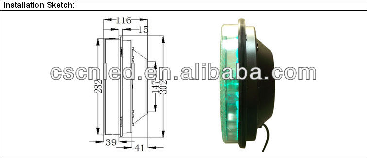 High quality green clear lens led traffic sign core