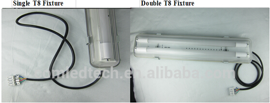 SAA LED IP65 emergency linear tube light 5ft 2*22w linkable installation PT2E5L