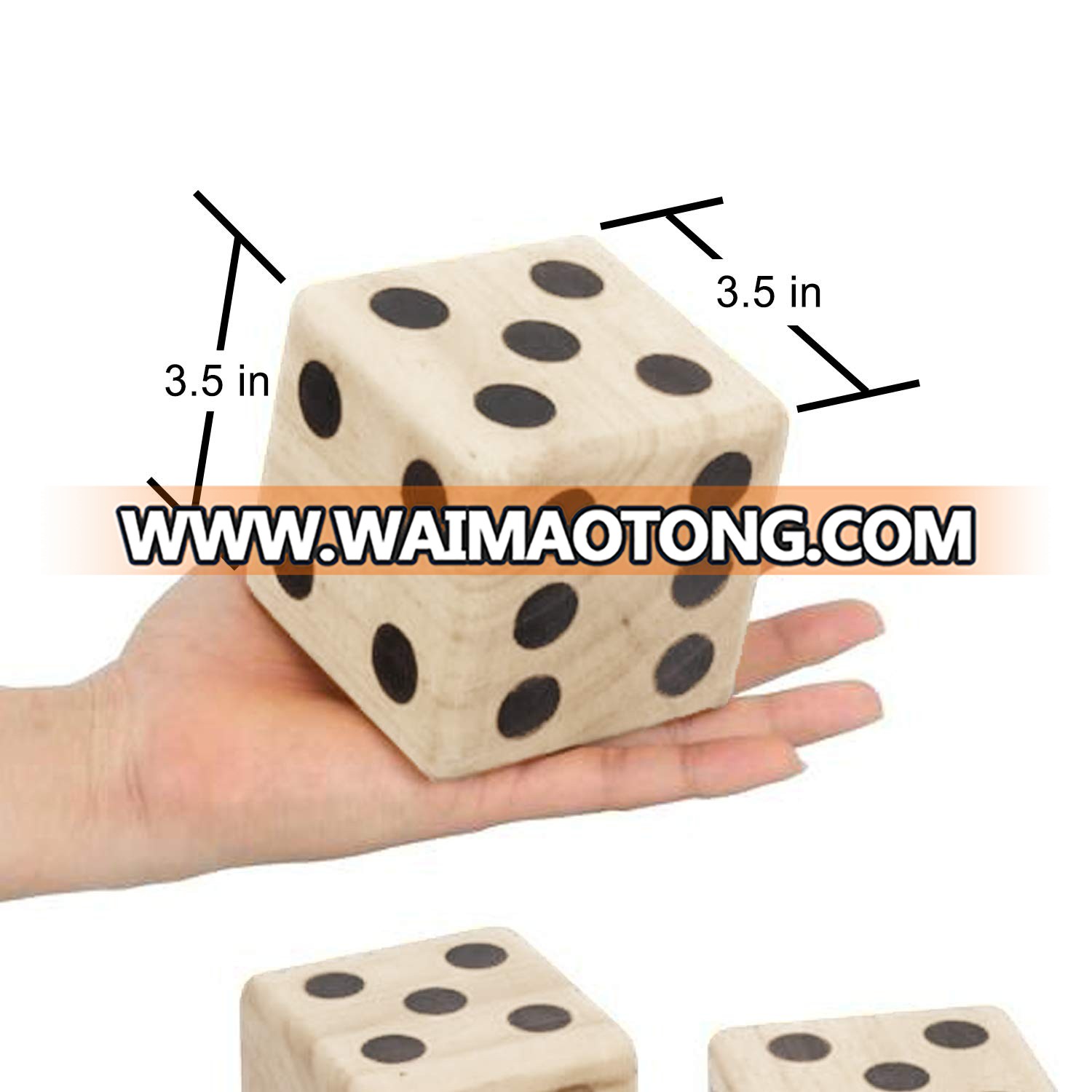 wooden outdoor Yard dice giant custom wooden dice game set