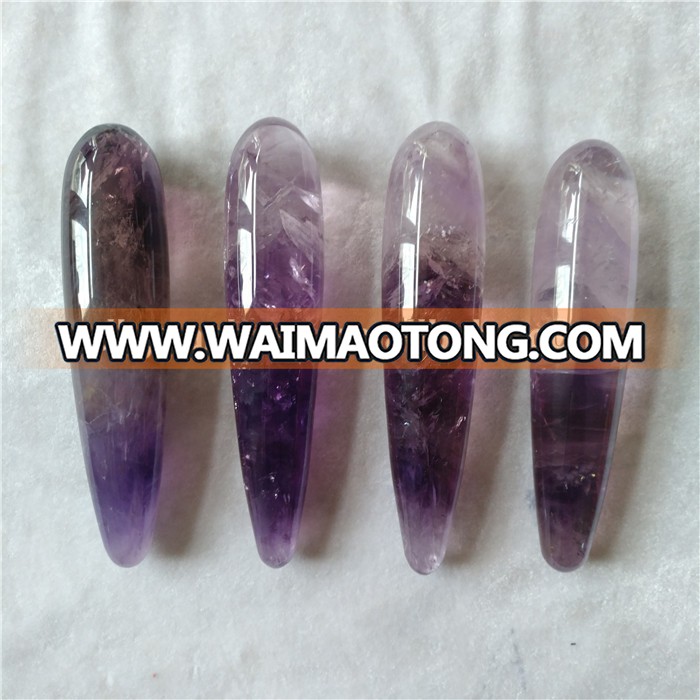 safe natural amethyst quartz crystal massage healing wands crystal sexy dildos penis