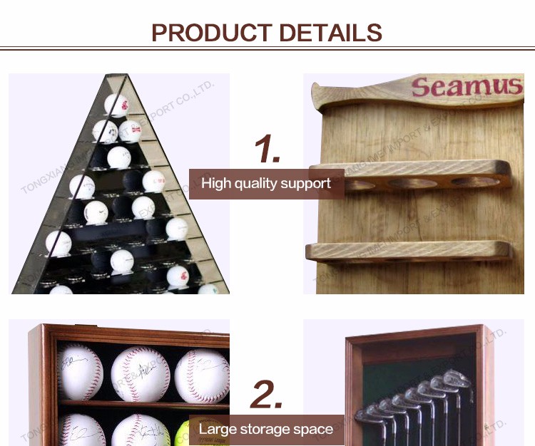 Cheap price and good quality customized golf ball wood display case