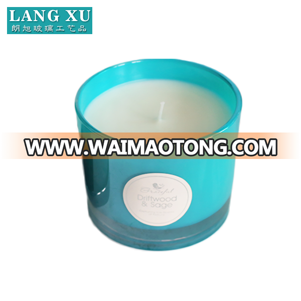 LX-FJ067 size 9.5x 8cm wax 245g burning time 40hours scented candle in glass jar luxury with box