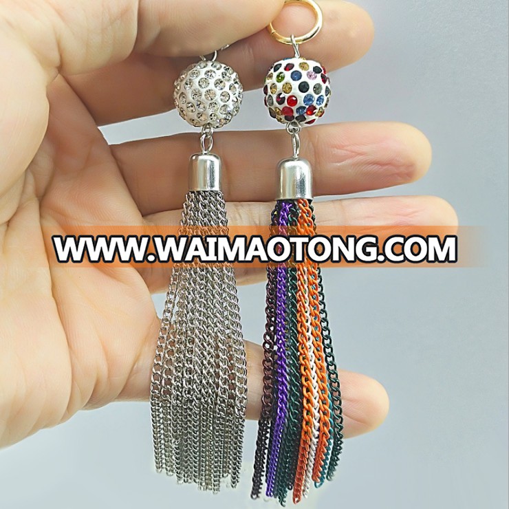 beautiful funny chain tassel cell phone accessories with crystal beads