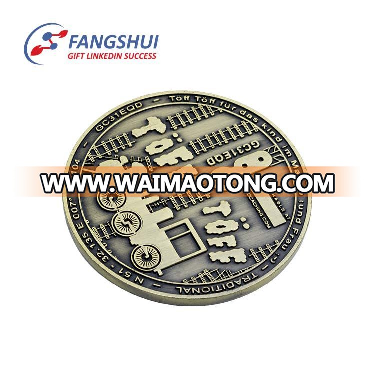 Antique brass multi-wheeler coins/no colorfill foreign coins china supplier