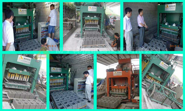 export to Ghana QTJ4-40 concrete brick cement block making machine