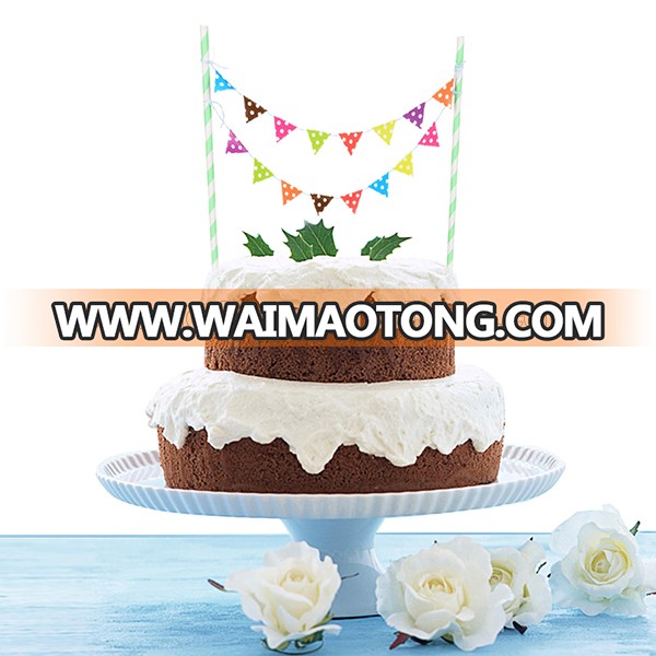 Eco-friendly custom designs birthday party cake banner decorations