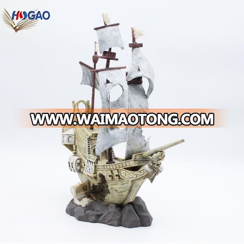 Home decoration handmade figurine ship resin sailing model