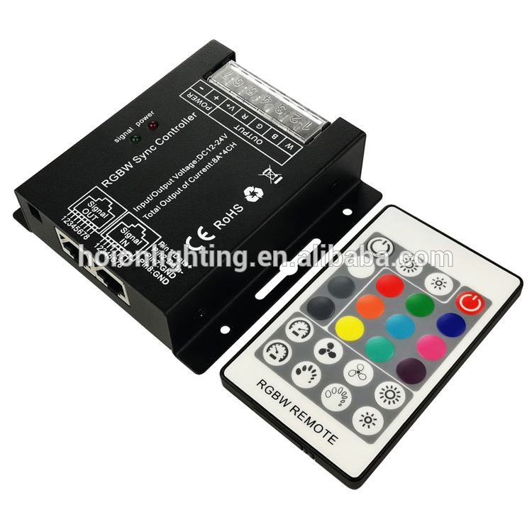 New design rf 24-key RGBW LED controller RF pwm LED Controller RGBW led strip controller DC 12V~24V 768W warranty