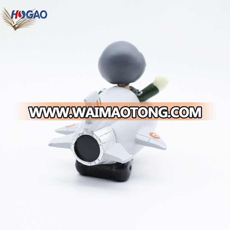 2019 Custom pilot figurine resin bobble head for home decoration