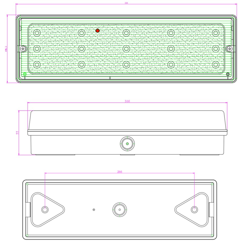 3W 15 pcs 2835 SMD LED Rechargeable LED Emergency Lighting